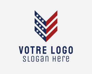United States - America Politics Flag Arrow logo design