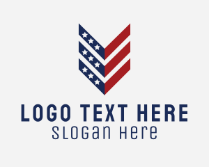 America Politics Flag Arrow  Logo