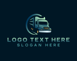 Distribution - Logistics Trailer Truck logo design