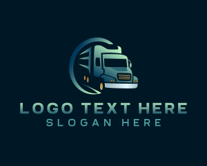 Courier - Logistics Trailer Truck logo design