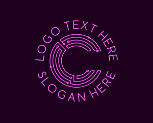Streaming - Letter C Tech Software logo design