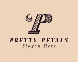 Fashion Couture Boutique Letter P logo design