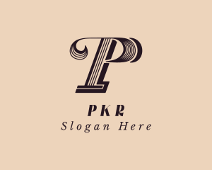 Fashion Couture Boutique Letter P logo design