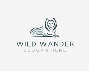 Angry Wild Lion logo design