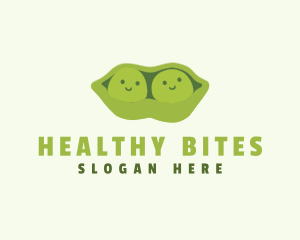 Cute Green Peas logo design