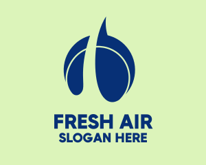 Lungs - Blue Modern Lung Center logo design