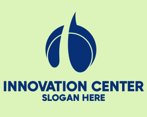 Center - Blue Modern Lung Center logo design