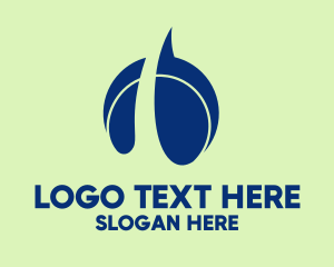 Lung - Blue Modern Lung Center logo design