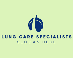 Blue Modern Lung Center logo design