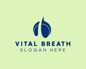 Blue Modern Lung Center logo design