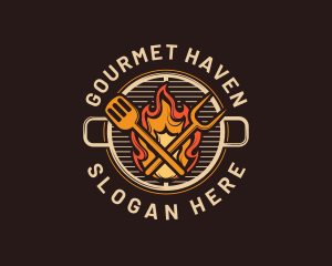 Gourmet Barbecue Grill logo design