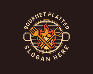 Gourmet Barbecue Grill logo design