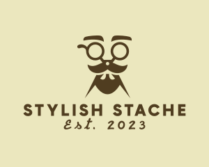 Moustache - Mustache Beard Scissors logo design