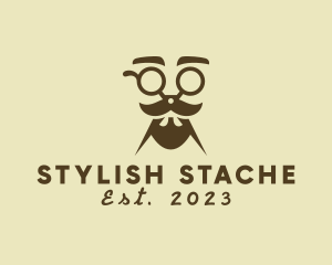 Mustache - Mustache Beard Scissors logo design