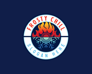 Freezer - Flame Snow Thermal logo design