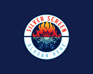 Freezer - Flame Snow Thermal logo design