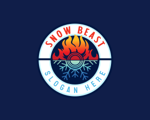 Flame Snow Thermal logo design