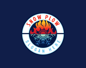 Flame Snow Thermal logo design