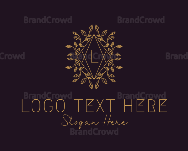Luxury Leaves Decor Letter Logo