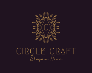 Luxury Leaves Decor Letter logo design