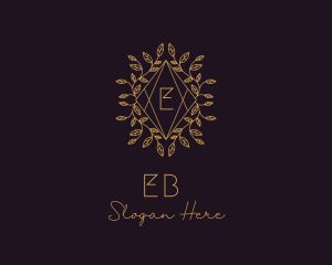 Wedding - Luxury Leaves Decor Letter logo design