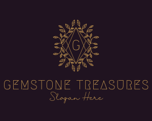 Jewels - Luxury Leaves Decor Letter logo design