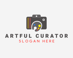 Paint Palette Camera  logo design