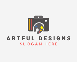 Paint Palette Camera  logo design