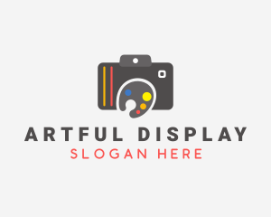 Paint Palette Camera  logo design