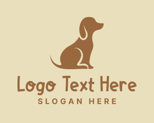 Dog Trainer - Brown Puppy Dog logo design