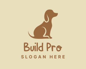 Pooch - Brown Puppy Dog logo design