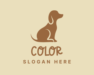 Pet Shop - Brown Puppy Dog logo design