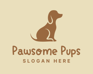 Brown Puppy Dog logo design