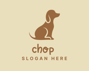 Puppy - Brown Puppy Dog logo design