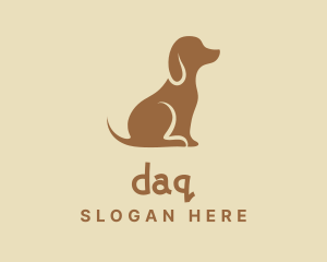 Dog House - Brown Puppy Dog logo design