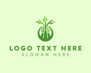 Biology - Bamboo Forest Badge logo design