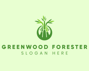 Bamboo Forest Badge logo design