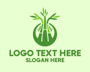 Biology - Bamboo Forest Badge logo design