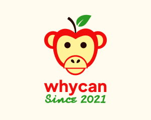 Juice Stand - Monkey Apple Fruit logo design