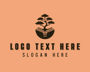 Literature - Educational Book Tree logo design