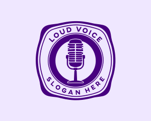 Podcasting Radio Mic logo design