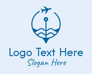 Locator - Air Travel Compass logo design