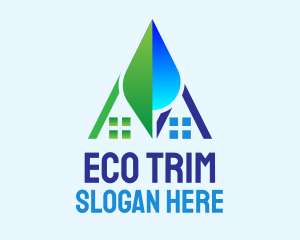 Eco Droplet House logo design