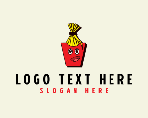 French Fries - Happy Face Fries logo design