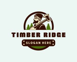 Lumberjack Axe Timber logo design