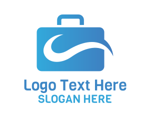 Luggage - Blue Modern Briefcase logo design