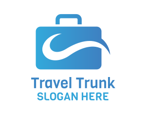 Suitcase - Blue Modern Briefcase logo design