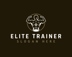 Physique Muscle Bodybuilder logo design