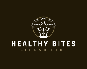 Physique Muscle Bodybuilder logo design