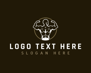 Working Out - Physique Muscle Bodybuilder logo design